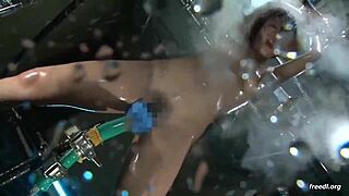 Asian electro bondage session  