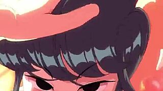 komi-san gives an amazing blowjob with big tits and ass 😍