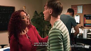 Busty Teacher Kiki Blackmailed into Hardcore Double Penetration