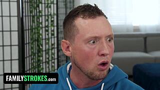 Teen in Uniform Dances Naughtily with Piercing and Thong