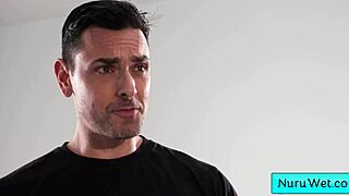 two horny busty girls seduce me before a sex massage in the shower?