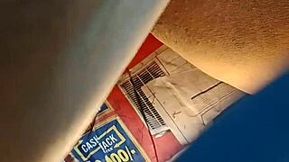 Bhabi cleans hairy pussy boldly