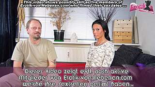 German Tattooed Teen 18+ Amateur Shyly Takes Cum in Mouth at Casting