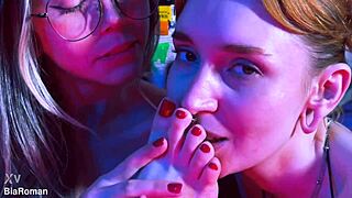 Horny Sluts Get Feet Tickled And Sucked In Femdom Fun!