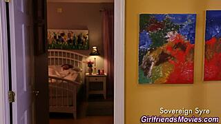 brunette teen eating muff girl on girl