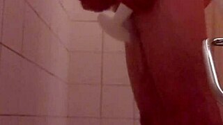 taking a shower after sex in the bathroom