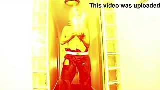 sexy babe rips clothes off in fiery striptease!