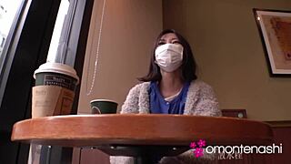 mayumi flashes her tight hairy pussy in wild japanese missionary exhibitionist display