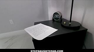 Skinny Blonde Stepdaughter Orgasms