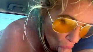 Cheating Blonde Whore Sucks Cock And Takes Facial Out In Public During The Day!