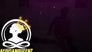 Africanqueenz's Pussy Filled with Two Massive Cocks in MMF Threesome