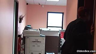 French Mature Business Lady Takes Big Cock at Work