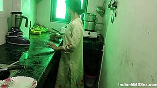 Indian Maid's Passionate Kitchen Encounter With Hot Sex And Blowjob.