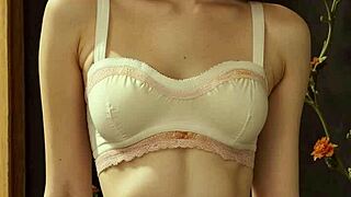 Cute lingerie models pose in flower panties and barefoot 😘