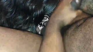 Watch this BBW slut sucking that huge black cock!