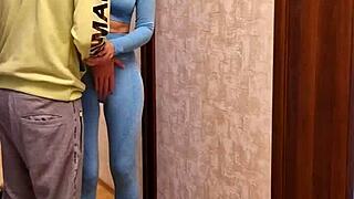 Athletic brunette fucks on roller skates 😍