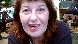 dawnskye1962 teases with dirty talk in fishnets by mirror