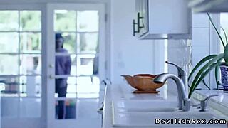 Brunette Babe Craves Handsome Coach Intensely