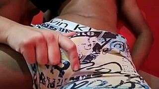 husband films wife sucking black cock in motel erotic chair!