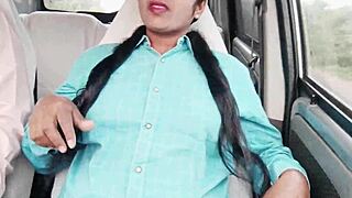 college girl gets wild with telugu dirty talk in car sex