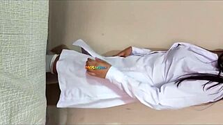 first time for innocent schoolgirl in uniform in la paz bolivia, slow and gentle