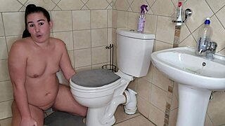 Bbw instructs you on licking in the public toilet with cum countdown