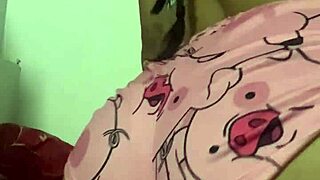 Innocent young woman shows off her pajamas in softcore scene