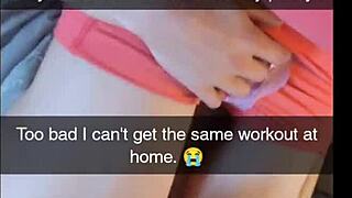 cheating amateur yoga milf fucks fitness instructor on snapchat cucked and creampied 😩