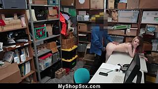 i cried while getting my tight pussy pounded doggystyle by the police officer in the office after admitting to stealing