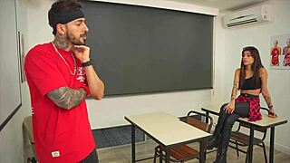 Horny Student Seduces Teacher