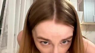 Gorgeous Girlfriend Sucks Big Cock And Fists Her Ass