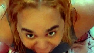 Can you believe this trans choking on 27cm cock, taking facial cumshot?