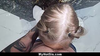 catching stepbrother jerking off