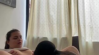 We found the neighbor's phone and left a lesbian surprise.