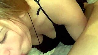 Blonde teen gets sloppy facefuck and cum in mouth from daddy in homemade rough scene