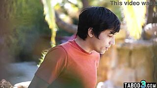 Shocked stepson gets taboo fucking from milf stepmom Rachael Cavalli with deepthroat and oral.