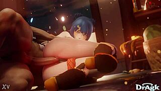 香菱原神厨房地板初尝肛交高潮