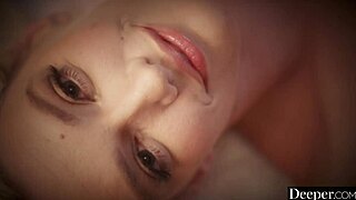 Deeper, Kenna James begs for more in double penetration with deepthroat and anal.