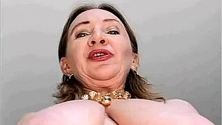 Hot mature woman gets pussy fingered close up with shaved details