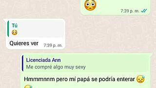 My stepmom says, 'Come over, I want to flash pussy for you!' Latina curves and big ass waiting.