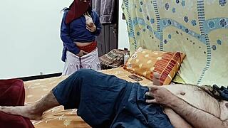 Desi girl watches stepdad masturbate then fucks him