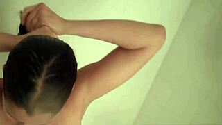 Diamond enjoys a relaxing shower session in the bathroom