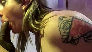 Blonde latina deepthroats big natural tits cock!