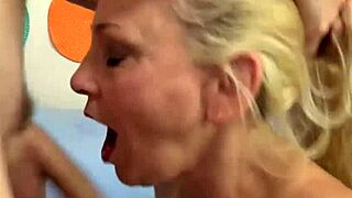 Busty Granny Cala Craves Sucks and Bangs with Tits and Mouth.