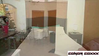 stepmommy and stepsis invite conor for threesome with deepthroat