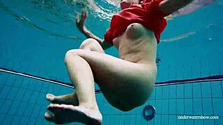 sexy naked avenna swims nude in pool