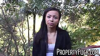 Young Black Real Estate Agent Tricked Into Fucking Pervert With Camera, Feeling So Naughty And Exposed Outdoors