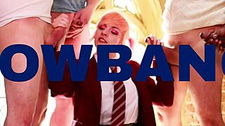 Hot British Teen Gives an Epic Blowjob in Pantyhose, Her Blue Eyes Sparkling 😍💦