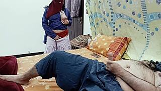 Desi girl watches stepdad masturbate then fucks him