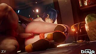 香菱原神厨房地板初尝肛交高潮